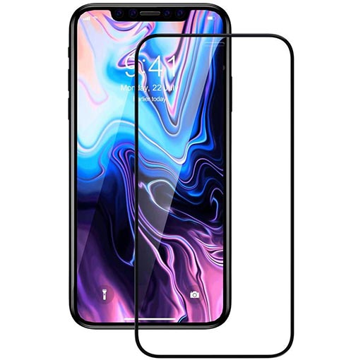 Devia Van Entire View Full Twice Tempered Glass Screen Protector for iPhone 12 Pro  - Black